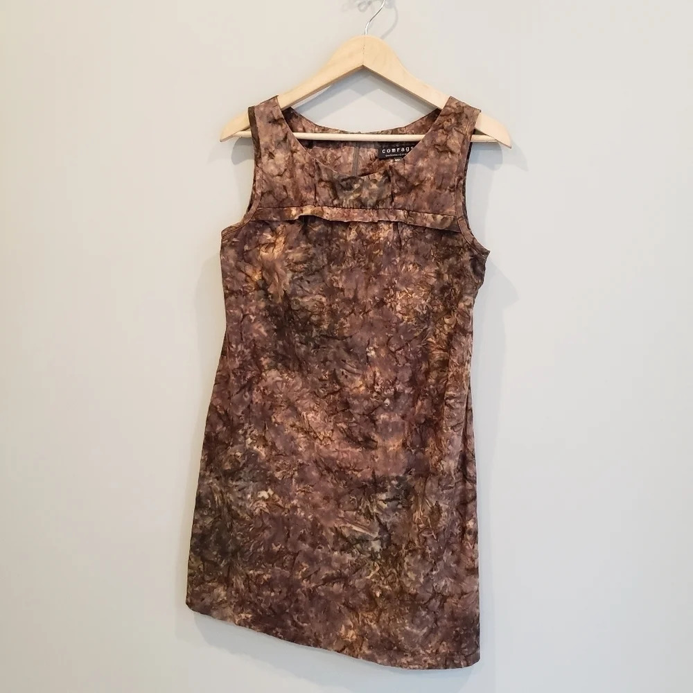 Comrags Injection Print Midi Sheath Dress Ruffle Details  Made in Canada NWOT - Picture 13 of 15